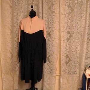 Pink and black dress